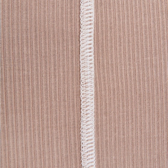 Garage Exposed Seams Stormi CropTee Toffee Beige Brown size S - Picture 4 of 11